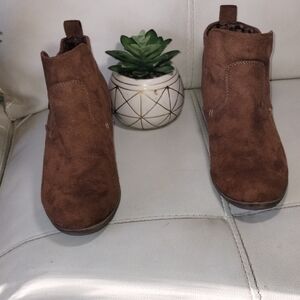 Brown Suede Ankle Boots